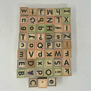 Several individual wooden stamps
